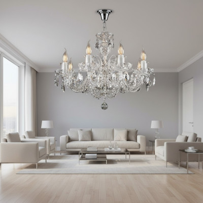 Lustre en cristal Lustre suspendu Luminaire de plafond Lampe de Bohême