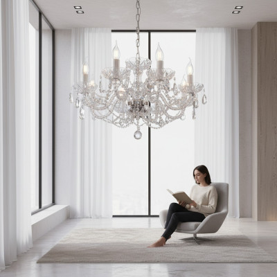 Abat-jour de lustre classique Lampe lampe éclairage Cristal nouveau Bohême