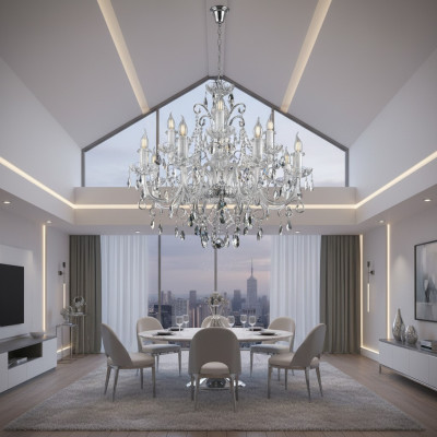 Bohemia Luxe Crystal Cover Lights Handmade Chandelier Nouveau