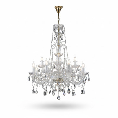 Lustre classique plafonnier lampe éclairage cristal neuf bohémien.