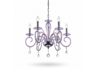 Bohême Lustre Moderne Plafonnier Lustre Cristal Mauve Lampe