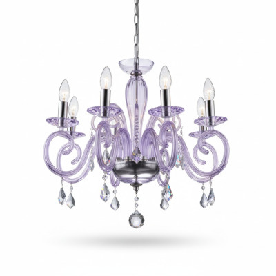 Bohemia Moderne Lampe Plafond Lampe Lustre Cristal Violet Lampe Lustre