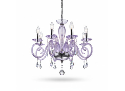 Bohemia Moderne Lampe Plafond Lampe Lustre Cristal Violet Lampe Lustre