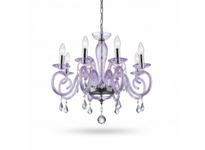 Bohemia Moderne Lampe Plafond Lampe Lustre Cristal Violet Lampe Lustre