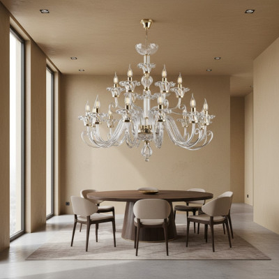 Bohème Moderne Lumière Plafonniers Lustre Cristal Lampe Or Lustre