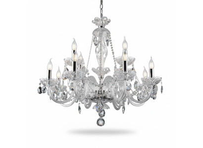 Lustre en cristal de Bohême Lampe Suspension Bougeoir Applique lustre Bougeoir