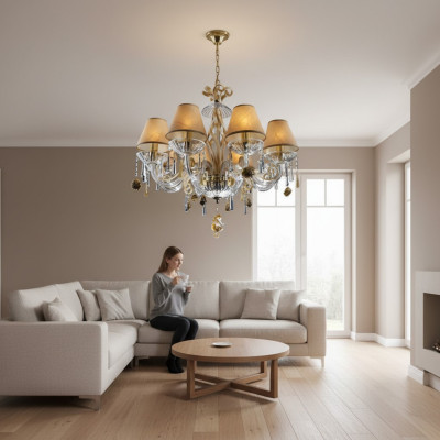 Lustre en cristal Plafonnier lampe suspendue lumière Bohème
