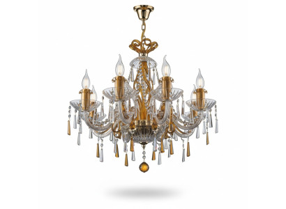 Lustre design en plaqué or Lustres Plafonnier Luminaires en cristal