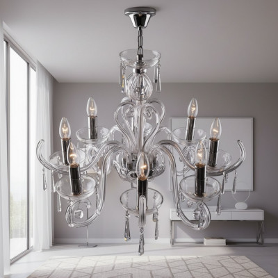 Bohemia Moderne Lampe Plafond Lampe Lustre Lampe Cristal Suspension Or