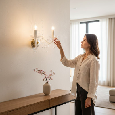 Bohemia Wall Lampe Applique murale Lustre Lampes en cristal