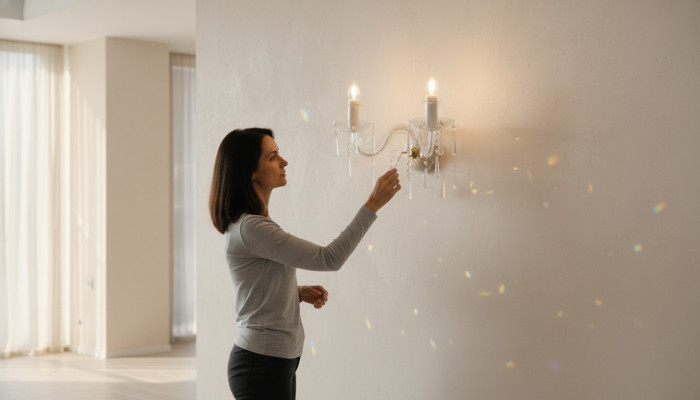 Applique murale Bohême Lampe Lampe Applique murale Chandeliers muraux Lampes murales Lustre en cristal