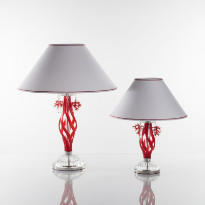 Lampes de table rouges Lampada da tavolo Lampade Cristallo Moderne