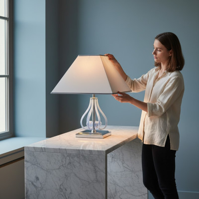 Lampe de table en cristal Elite Bohemia neuve