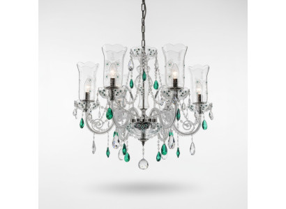 Conception Lustre de Bohême Plafond Lumières Luminaires en Cristal Bleu