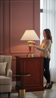 Lampes de table classiques, lampadaires, lampes, lampes en cristal, nouvelles
