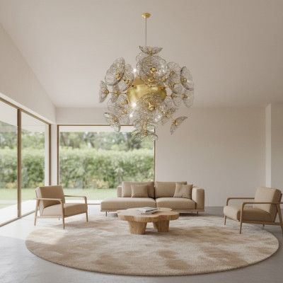 Plafonnier luminaire Plafonnier Lustre Elite Bohême Fleur Neuf