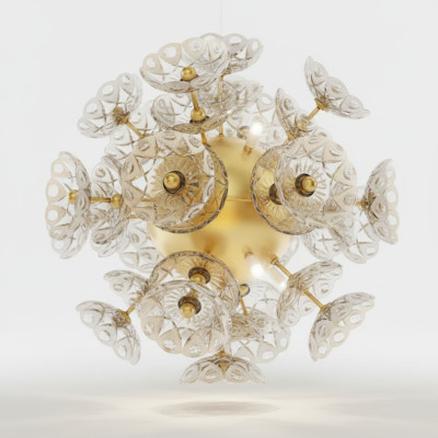 Lustre élite en cristal de Bohême, lustre de plafond à fleurs, éclairage de lustre
