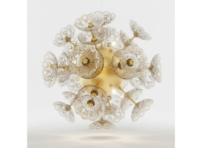 Lustre élite en cristal de Bohême, lustre de plafond à fleurs, éclairage de lustre
