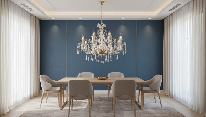 Lustre en cristal lumineux suspendu Lumière au plafond Lumière de plafond Bohême