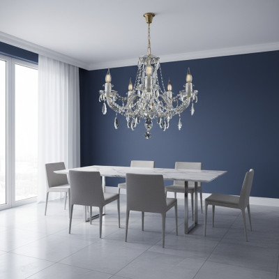 Lustre en cristal bohemia lampe suspendue luminaire.