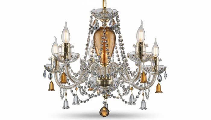 Lustre en cristal Lampe suspendue Plafonnier Lampe de Bohême