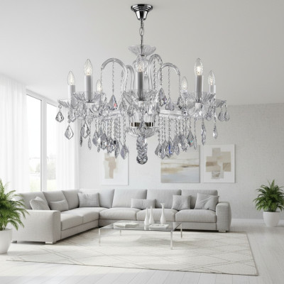 Lustre Lampe Lampes Lumières en Cristal Bohême Couvercle Chandelier