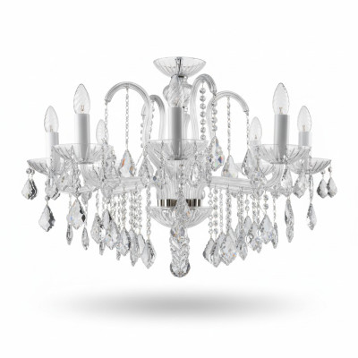 Lustre Lampe Lampes Lumières en Cristal Bohême Couvercle Chandelier