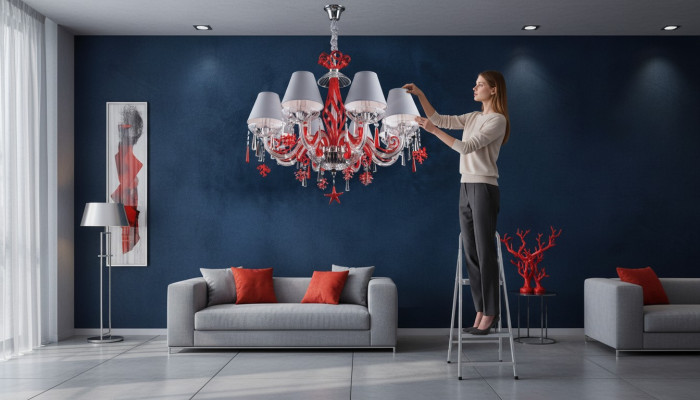 Lustre Lampe en cristal Lampe suspendue Bohême Plafonnier