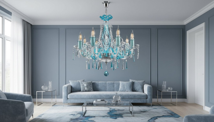Bohemia Lustre Suspendue Plafond Chandelier Lampe Cristal Lampes Lumières
