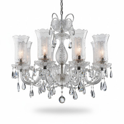 Lustre en cristal de Bohême Lampe Plafonnier Abat-jour de lampe Fixtures