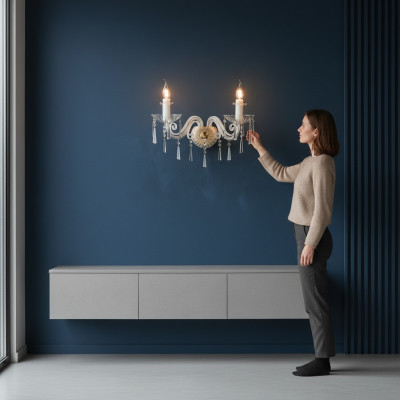 Applique murale en cristal Lustres Lustres Limelight Élite Bohême Neuf