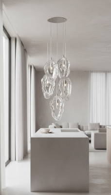 Lustre en cristal Plafonnier Lampe suspendue Lumière Elite Bohême Coquillages