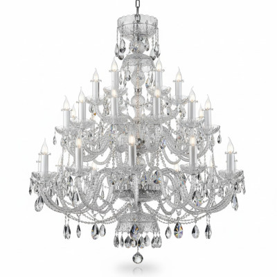 Lustre de cristal, suspensions de lampe de Bohême, lustre de plafond.