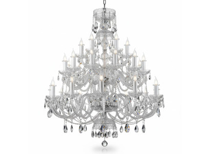 Lustre de cristal, suspensions de lampe de Bohême, lustre de plafond.