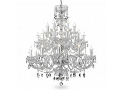 Lustre de cristal, suspensions de lampe de Bohême, lustre de plafond.