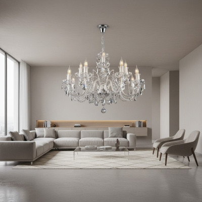 Lustre Luminaire en cristal Lampe Bohême Plafonnier Lampe suspendue