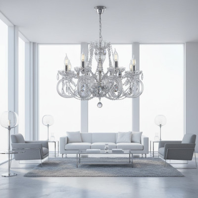 Lustre Lampes Lampes Lumières en Cristal Bohême Couvercle