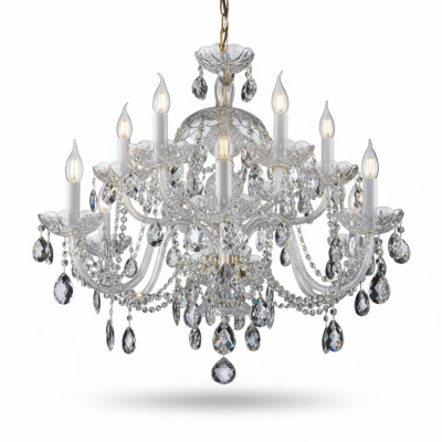 Bohemia Lustre Cristal Chandelier Lampe Luminaire Plafonnier Suspension