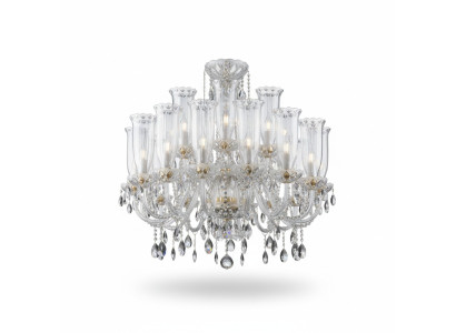 XXL Lampe 24x Lustre Palace Villa D'Este Lumières Lampe en Cristal Lustre