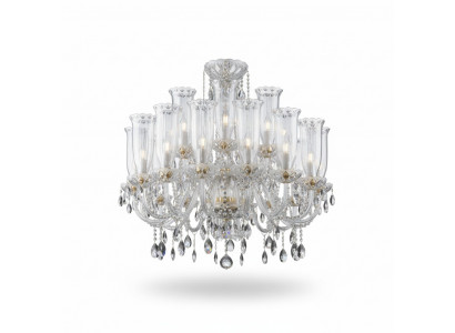 XXL Lampe 24x Lustre Palace Villa D'Este Lumières Lampe en Cristal Lustre