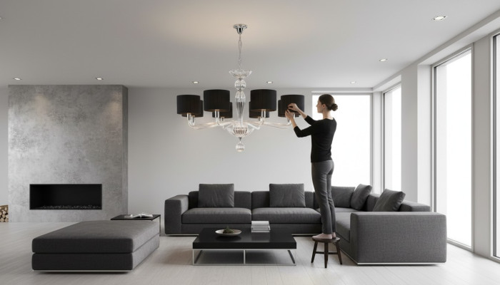 Lustre plafonnier en cristal Lumière de lustre Luminaire Lustre Elite Bohême