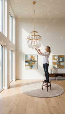 Plafonnier Cristal Plafonnier Lustre Lampe Luminaire Elite Bohême Neuf