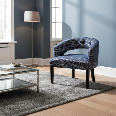 Fauteuils Chesterfield en gris-beige Luxueux fauteuils avec accoudoirs Ensemble de 2 designs