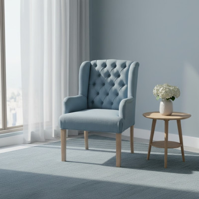 Chesterfield HellBlue e Chairs Stylish Armchair Hotel Furnishings Upholstery Chair Set of 6 Chesterfield Bleu clair e Chaises Fauteuil élégant Mobilier d'hôtel Chaise Rembourrage Ensemble de 6