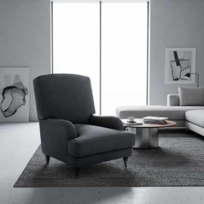 Fauteuil Club Lounge, fauteuil design décoratif, canapé rembourré 1 place, détente TV