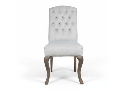 Conception des chaises Chesterfield grises en tissu - ensemble de 2 pour hôtel ou groupe.