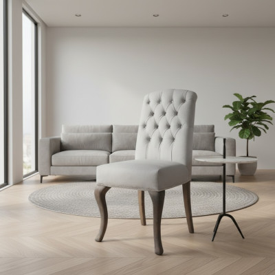 Chesterfield x4 chaises rembourrées ensemble de designer chaises textiles ensemble luxueux de 4