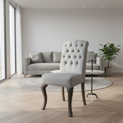 Designer Chaises de design Chesterfield en tissu gris 10 chaises de suite d'hôtel avec assises en textile.