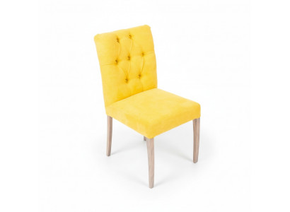 Chaises jaunes de designer Chesterfield Suite x2 ensemble