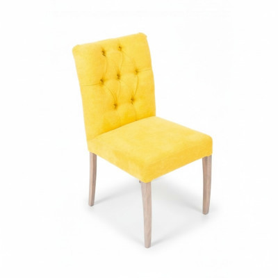 Chaise jaune Chesterfield - Set exclusif de 6 chaises rembourrées Mobilier de salle à manger